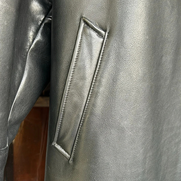 Couture Black Leather Lambskin Jacket - Picture 5 of 10